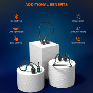 High Quality BT5.0 Waterproof TWS Earbuds 16G/32G Open Ear Bone Conduction Headphones Sport Accessories <b>Wireless</b> Comfortable - Product Image 2