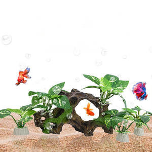 어항 장식 수족관 장식, 인공 침몰 목재 인공 수생 식물 침몰 목재 - Product Image 1