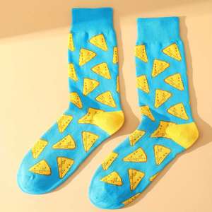 بيتزا مريحة جيدة التهوية جديدة غريبة هدية الجوارب زوج لعيد الحب عيد الهالوين مع طاقم طول الشعار على الكفة - Product Image 2