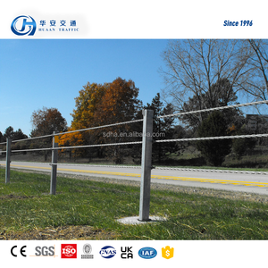 Poteau de clôture en acier inoxydable câble enduit de zinc sécurité autoroute rambarde barrière de câble barrière de sécurité du trafic accepter commande personnalisée - Product Image 2
