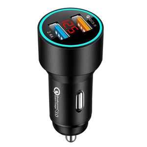 ที่ชาร์จในรถยนต์รุ่นใหม่ 30WPD รองรับ PD+2.4A ช่องเสียบ USB คู่ สามพอร์ต - Product Image 4