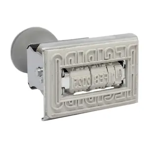 Tampon encreur dateur avec légende pour usage bureautique, en plastique et tampon encreur en mousse pour l'écriture de légendes - Product Image 1