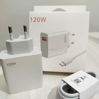 Chargeur Original 120W Charge Rapide Turbo Prise UE Adaptateur Secteur 120W pour Xiaomi Redmi Note 11 12 13 Pro Plus 5G Mi 13 13T