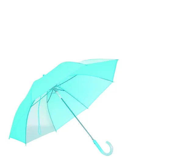 Custom impermeabile pioggia copertura in plastica trasparente Logo rosso età trasparente Poe chiara promozione diritta pioggia ombrello