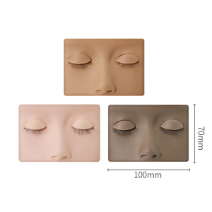 GLAMLASH Silicona Rectangular Pestañas Modelo plano Extensión de pestañas Cabeza de entrenamiento con reemplazo extraíble Párpados Pestañas Herramientas - Product Image 1