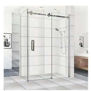 Pemasangan Mudah Kaca Tempered Kaca Kamar Mandi Partisi Kamar Mandi Kaca Tetap <span class=keywords><strong>Shower</strong></span> Walk-in <span class=keywords><strong>Shower</strong></span> - Product Image 3