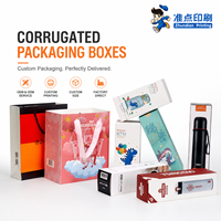 Boîte en carton ondulé robuste et écologique pour l'emballage cadeau, présentable, pour bouteille d'eau, boutique de détail