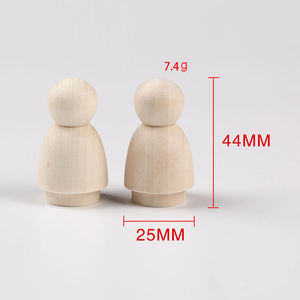 Muñecos <span class=keywords><strong>de</strong></span> Madera <span class=keywords><strong>de</strong></span> Abedul sin Terminar para Niños, Manualidades <span class=keywords><strong>de</strong></span> Madera para Pintar y Grabar a Mano - Product Image 4