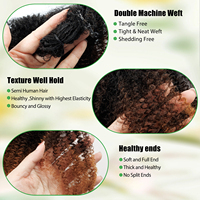 Extensions de cheveux naturels mélangés de qualité salon, excellent rapport qualité-prix, 7 pièces pour tête entière, pour la vente en gros