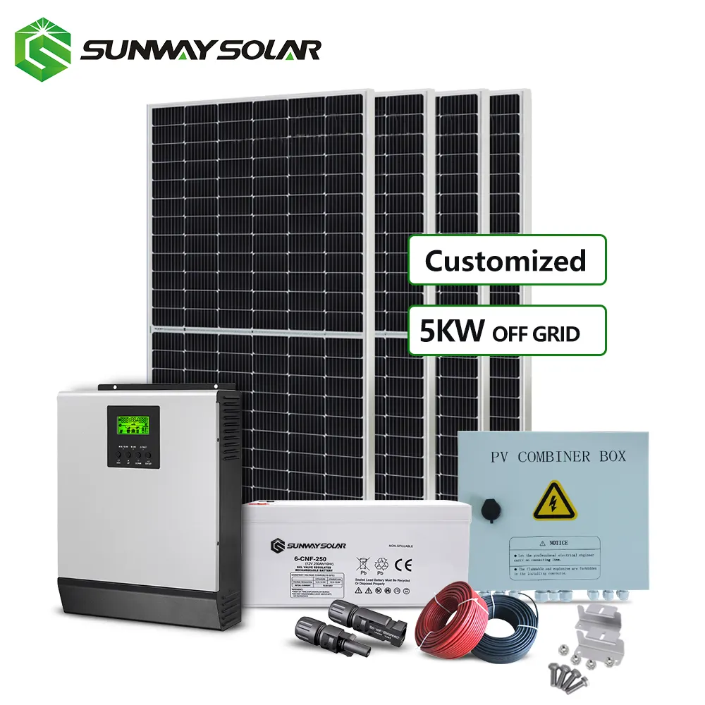 the best solar energy 1000w 3kw 5kw off grid solar power system for house use