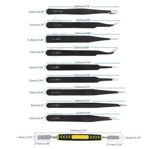 Hot sale Anti-static tweezers Factory Suppliers ESD 10 Pointed Tweezer Stainless Steel AntiStatic Tweezer