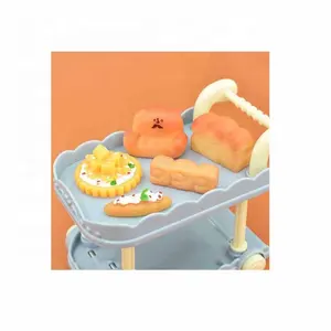 HENGXIN büyük oyuncak yiyecekler 3D kanepe ekmek Slime Dollhouse için simülasyon Mango Cupcake Pizza reçine Charms telefon süsü