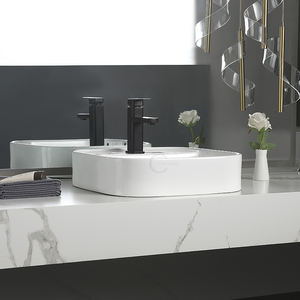 Lavabo de Cerámica de Alta Temperatura, Cuadrado, Grande, para Encimera - Product Image 1