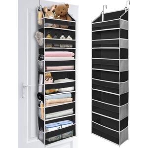Over The Door Organizer 18 Pockets <b>Black</b> Non Woven Fabric Storage For Bedroom Bathroom Baby Products <b>Hook</b> Type - Product Image 1