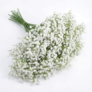 Flores Artificiales de Baby's Breath Baratas para Decoración del Hogar, Bodas y Fiestas, Flores de Baby's Breath de Tacto Real - Product Image 1