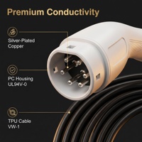 Cable TPU Inteligente Trifásico de 22 kW y 32 A con Certificación TUV para BYD VW ID.4 Zeekr, Conector de Carga Rápida Tipo 2 a Gbt