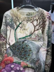 <span class=keywords><strong>Pull</strong></span> en maille de luxe vintage avec pierres de cristal pour femmes, pulls d'automne/hiver, nouveaux vêtements en maille, <span class=keywords><strong>pull</strong></span> femme - Product Image 2