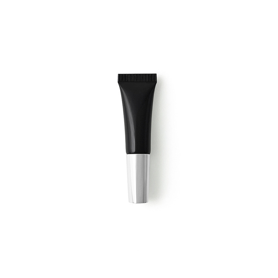 Tubo negro + tapón de rosca redondo cuadrado de plata