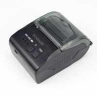 YUANAIDC Printer penerimaan termal portabel, Printer Mini hitam putih, kompatibel dengan 203dpi kecepatan tinggi 58mm