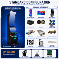 Borne de jeu de compétences en gros avec écran vertical de 43 pouces, moniteur tactile de 24 pouces et éclairage LED RGB