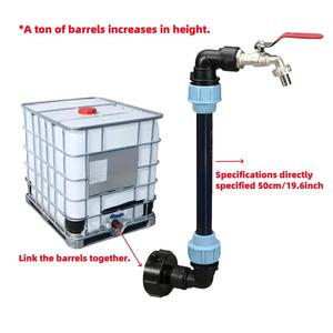 Conector para Contenedor IBC con Grifo <span class=keywords><strong>de</strong></span> Latón, Rosca <span class=keywords><strong>de</strong></span> 3/4" S60*6, Kit <span class=keywords><strong>de</strong></span> Grifo con Rosca Hembra para Tanque <span class=keywords><strong>de</strong></span> Agua, Acuario, Jardín, Barril - Product Image 3
