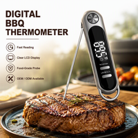 Thermomètre numérique intelligent pour barbecue et cuisine avec fixation magnétique, écran LED, étanche, thermomètre à viande