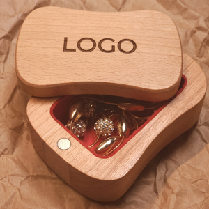Wooden Ring <b>Box</b> Jewelry Ring Gift <b>Box</b> <b>Vintage</b> Ring Display Holder Case for Wedding Ceremony Proposal Engagement - Product Image 6