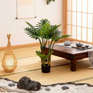 Pianta Artificiale di Alta Qualità con Foglie Primaverili, Grande Ornamento da Interno in Plastica, Philodendron 140cm - Product Image 6