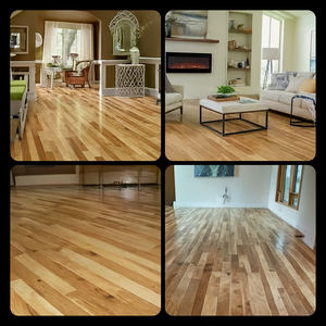 Plancher en bois d'ingénierie en hickory résistant aux rayures et imperméable, design moderne, finition laquée UV, utilisation dans la salle de bain et la cuisine - Product Image 4