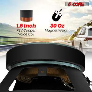 Haut-parleur de porte 500W à 5 cœurs de 8 pouces, subwoofer en aluminium de 4 ohms pour mise à niveau et rénovation - Product Image 6