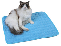 Puda Tapis rafraîchissant d'été pour animaux de compagnie, personnalisable, en tissu CoolCore Ice Silk, carré uni, pour chats et chiens, tailles XS-XXL, produit phare