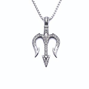 Collar de moda unisex con colgante de tridente de Neptuno de acero inoxidable estilo chino yunnique 2160154 - Product Image 5