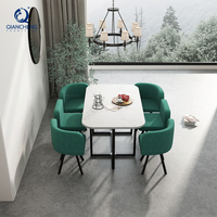 Tables de restaurant design moderne avec 6 chaises commercial utilisé restauration rapide loisirs luxe lieu d'économie table basse ensemble métal fer