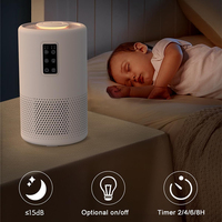 Pembersih Udara Elektrik Rumah Tangga Portabel Ion Negatif HEPA13 Filter Karbon Aktif Mode Tidur Operasi Senyap Bertenaga USB