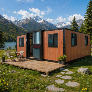 Maison conteneur modulaire extensible en acier de haute qualité de 40 pieds, avec structure en acier, type logement secondaire ou unité de villégiature, 3 chambres, 1 toilette et salle de bain, livraison rapide - Product Image 2