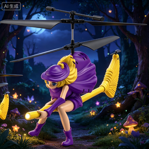 Nuevo y Popular Helicóptero RC SJY-LM16-A con Control Remoto, Dron con Mantenimiento de Altitud, Aeronave de 3.5 Canales, Juguete Volador para Interiores, Regalo con Diseño de Bruja de Dibujos Animados - Product Image 2