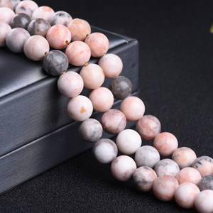 Màu Hồng <span class=keywords><strong>Zebra</strong></span> Jasper Bán Buôn Liên Tục Chất Lượng Cao Đá Quý Tự Nhiên Mịn Lỏng Vòng Ngựa Vằn Màu Hồng Hạt Để Làm Đồ Trang Sức - Product Image 5