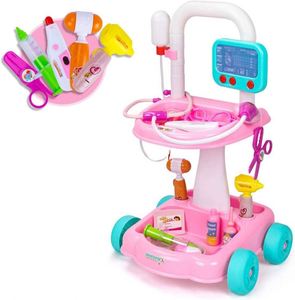 <b>Doctor</b> Cart Kit Kids 3 4 5, Medical Play <b>Set</b> Realistic With Lights Toddlers Toys for Boys Girls - Product Image 1