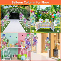 Support de colonne en plastique pour décorations de fête d'anniversaire, ensemble de jouets promotionnels pour adultes, support de ballons blancs, poteau porte-ballons, bâton à ballons