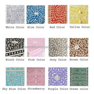 Antique-Look Bone Inlay Handmade Tea Coaster <b>Set</b> Luxury Classic Square <b>PC</b> Mat Pads Eco-Friendly Sustainable for Hotels Bulk - Product Image 1