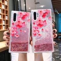 Coque en TPU souple à effet sable mouvant pour Samsung Galaxy S6 Plus S25 Edge S24 Ultra S23 FE A06 A16 A26 A36 A56 A17 A37 A57, motif floral
