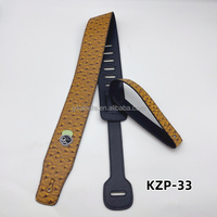 Sangle de guitare bandoulière en cuir PU de haute qualité KZP-35, gaufrée, durable et robuste pour basses et instruments de musique