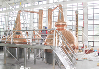 Alambic de distillation artisanal DYE 2000L à chaleur gazeuse en cuivre pour distilleries agricoles, pour la fabrication de brandy de fruits, gin et grappa