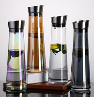 Offre Spéciale de refroidissement pot pichet en verre de haute borosilicate carafe personnalisé potable bouteille carafe en verre boisson bouteille en verre