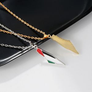 Collar con Colgante de Mapa de Palestina de Metal al por Mayor, Collares de Apoyo a la Libertad de Palestina para Mujeres y Hombres, Regalos de Joyería - Product Image 6