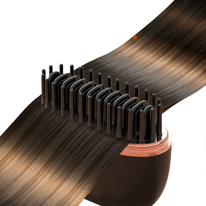 <b>Small</b> Electric Heated <b>Hair</b> Straightening Brush Portable Cordless Mini <b>Hair</b> <b>Straightener</b> Comb - Product Image 4