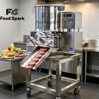 Machine de fabrication et de formage automatique de galettes de viande pour hamburgers, haute capacité, commerciale, entièrement automatique