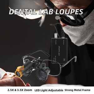 Lupas Dentales Eléctricas <span class=keywords><strong>Dent</strong></span> 2.5X/3.5X, Lupa con Marco Metálico de 420 mm, Lupa con Luz LED de 5 W y Brillo Ajustable - Product Image 2