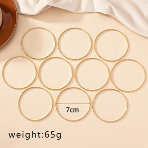 Waterproof Gold Plated Stainless Steel PVD Minimalist Multi-Layer Tubular Smooth Open <b>Bangle</b> <b>Bracelet</b> HR Brand for Women Gift - Product Image 6