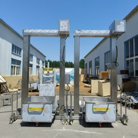 Zware-duty hopperwagenlift elektrische vleeskar met bakkenheftruck automatische kettingkolomheftruck voedselbakkieper hijsmachine